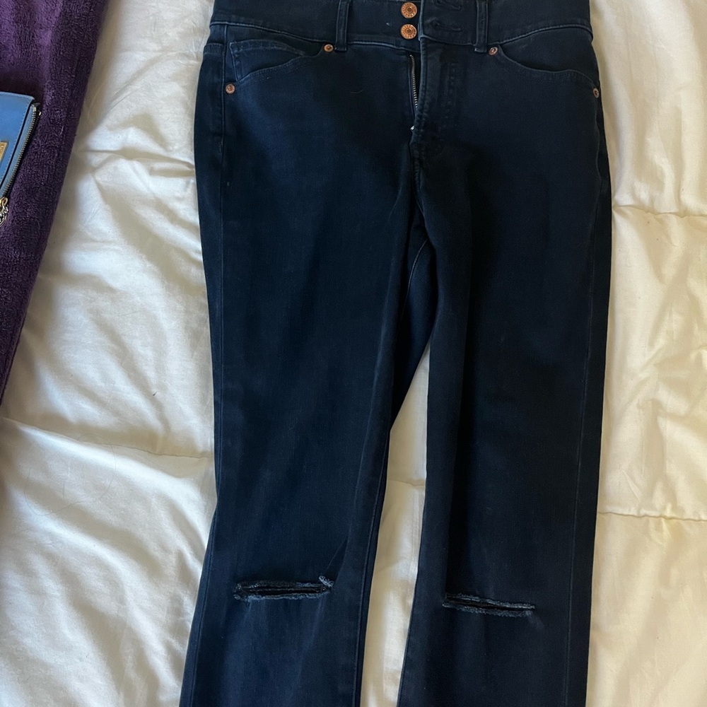 Express High Rise Dark Blue Women's Jeans